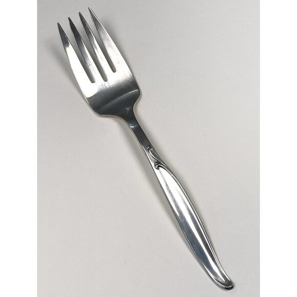 WM ROGERS IS Sweep 1958 Silver Plated 9" Cold Meat SERVING FORK Flatware EUC - Picture 1 of 4